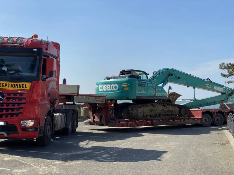 Transport routier d'engins de chantier en gironde