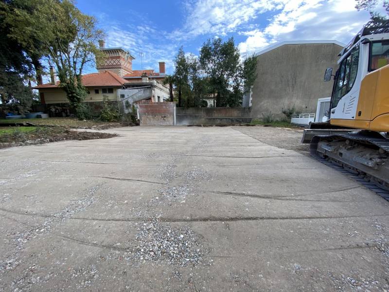 Plateforme en concasse