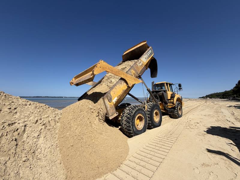 Réensablement des plages sur le Bassin d'Arcachon 2026