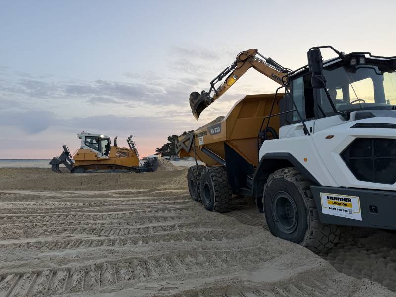 Réensablement des plages sur le Bassin d'Arcachon 2026