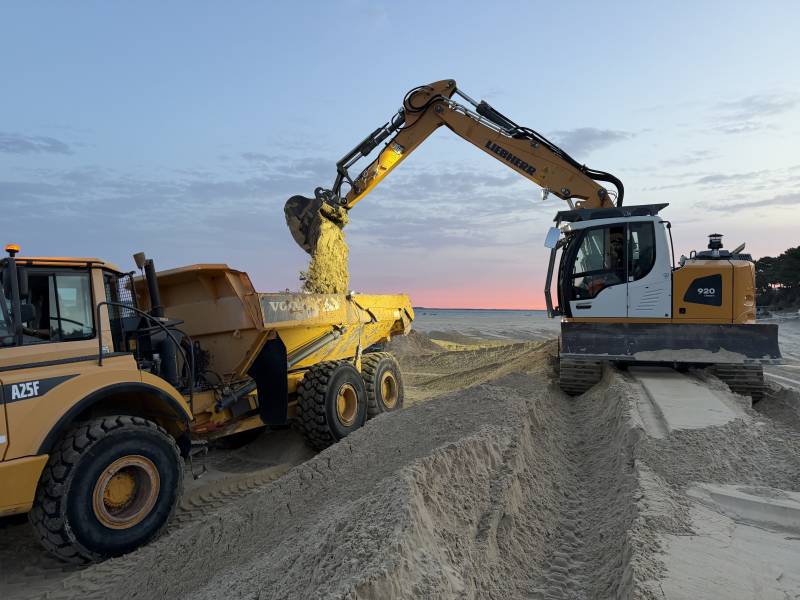 Réensablement des plages sur le Bassin d'Arcachon 2026